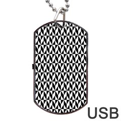 Seamless Abstract Geometric Pattern Background Dog Tag Usb Flash (two Sides)
