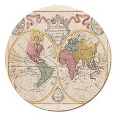 Mapa Mundi 1775 Magnet 5  (round) by ConteMonfrey