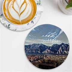 Lake In Italy Uv Print Round Tile Coaster
