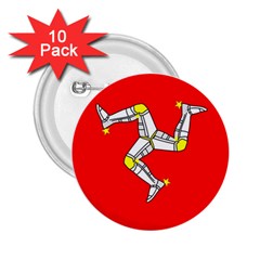 Isle Of Man 2 25  Buttons (10 Pack) 