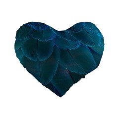 Beautiful Plumage Standard 16  Premium Flano Heart Shape Cushions by artworkshop