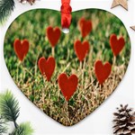 Valentine Day Heart Pattern Love Heart Ornament (Two Sides) Back