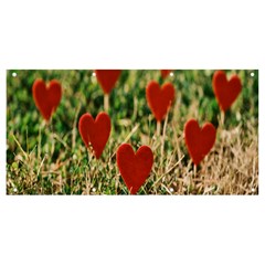 Valentine Day Heart Pattern Love Banner And Sign 8  X 4  by artworkshop