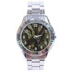 Botanical Motif Trees Detail Photography Stainless Steel Analogue Watch Front