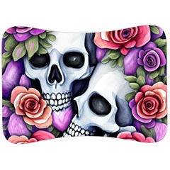 Floral Skeletons Velour Seat Head Rest Cushion by GardenOfOphir