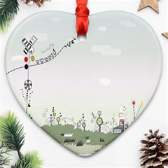 Abstract Heart Ornament (two Sides) by artworkshop