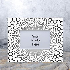 Hexagon Honeycombs Pattern Structure Abstract White Tabletop Photo Frame 4 x6 