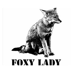 Foxy Lady Concept Illustration Premium Plush Fleece Blanket (small) by dflcprintsclothing