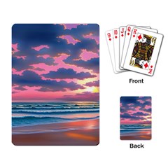 Sunset Over The Beach Playing Cards Single Design (rectangle) by GardenOfOphir