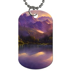 Colored Hues Sunset Dog Tag (two Sides)