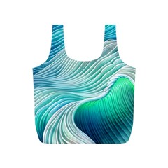Pastel Abstract Waves Pattern Full Print Recycle Bag (s) by GardenOfOphir