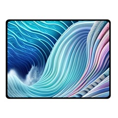 Ocean Waves Pastel Fleece Blanket (small)