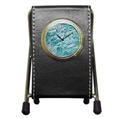 Nature Ocean Waves Pen Holder Desk Clock