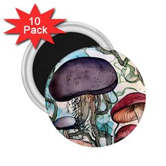 Shroom Magic Mushroom Charm 2 25  Magnets (10 Pack)  by GardenOfOphir