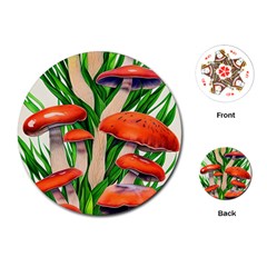 Fairycore Forest Mushroom Playing Cards Single Design (round) by GardenOfOphir