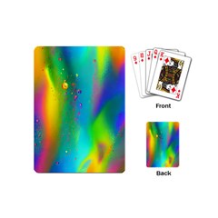 Liquid Shapes - Fluid Arts - Watercolor - Abstract Backgrounds Playing Cards Single Design (mini) by GardenOfOphir