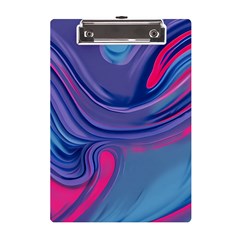 Liquid Art Pattern - Fluid Art A5 Acrylic Clipboard by GardenOfOphir