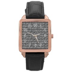 Pattern 321 Rose Gold Leather Watch 