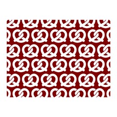 Red Pretzel Illustrations Pattern Premium Plush Fleece Blanket (mini) by GardenOfOphir