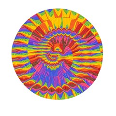 Colorful Spiral Abstract Swirl Twirl Art Pattern Mini Round Pill Box by Jancukart