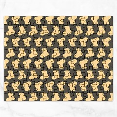 Cute Baby Socks Illustration Pattern Rectangular Jigsaw Puzzl by GardenOfOphir