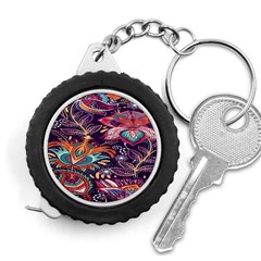 Ornamental Patterns Abstract Flower Pattern Purple Measuring Tape