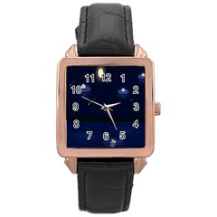 Alien Navi Rose Gold Leather Watch 