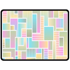Color-blocks Two Sides Fleece Blanket (large)