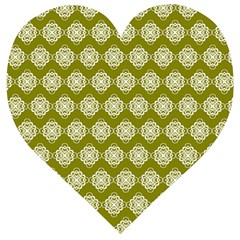 Abstract Knot Geometric Tile Pattern Wooden Puzzle Heart by GardenOfOphir
