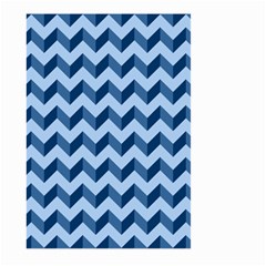 Modern Retro Chevron Patchwork Pattern Large Garden Flag (two Sides) by GardenOfOphir
