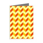 Modern Retro Chevron Patchwork Pattern Mini Greeting Cards (Pkg of 8) Right