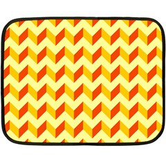 Modern Retro Chevron Patchwork Pattern Two Sides Fleece Blanket (mini) by GardenOfOphir