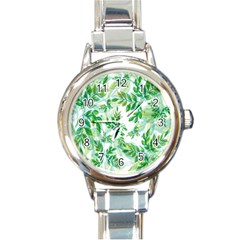 Leaves-37 Round Italian Charm Watch