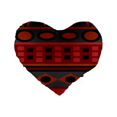 Red-011 Standard 16  Premium Heart Shape Cushions