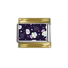 Cupcake Gold Trim Italian Charm (9mm)