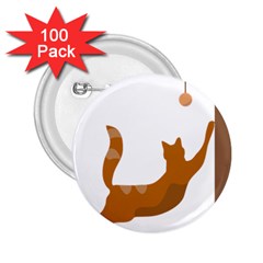 Animal Cat Pet Feline Mammal 2 25  Buttons (100 Pack) 