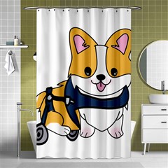 Puppy Cartoon Corgi Shower Curtain 48  X 72  (small)  by Semog4