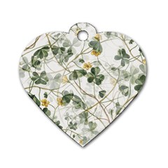 Leaves-142 Dog Tag Heart (two Sides)