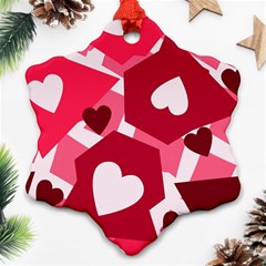 Pink-17 Snowflake Ornament (two Sides)