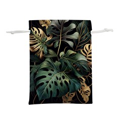 Tropical Leaves Leaf Foliage Monstera Nature Home Lightweight Drawstring Pouch (l)