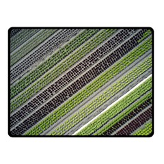 Field Agriculture Farm Stripes Diagonal Two Sides Fleece Blanket (small) by Jancukart