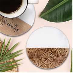 Wheel Of Emotions Feeling Emotion Thought Language Critical Thinking Classic Marble Wood Coaster (round) 