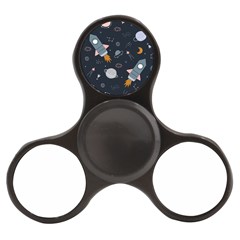 Space Background Illustration With Stars And Rocket Seamless Vector Pattern Finger Spinner by Salman4z