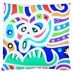 Crazy Pop Art - Doodle Animals   Standard Premium Plush Fleece Cushion Case (two Sides) by ConteMonfrey