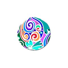 Crazy Pop Art - Doodle Circles   Golf Ball Marker (10 Pack)