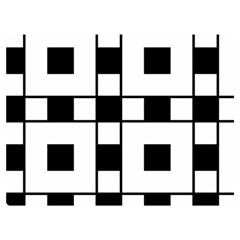 Black And White Pattern Two Sides Premium Plush Fleece Blanket (extra Small)