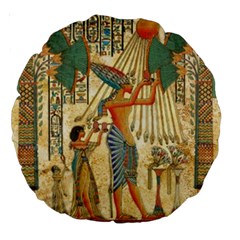 Egyptian Man Sun God Ra Amun Large 18  Premium Round Cushions