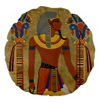 Egyptian Tutunkhamun Pharaoh Design Large 18  Premium Flano Round Cushions Front