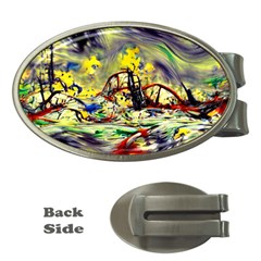 Abstract Arts Psychedelic Art Experimental Money Clips (oval) 