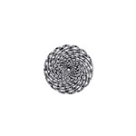 Illusions Abstract Black And White Patterns Swirls 1  Mini Magnets Front